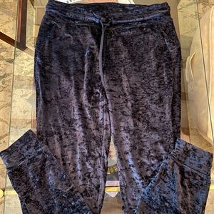 Crushed velvet lulu joggers